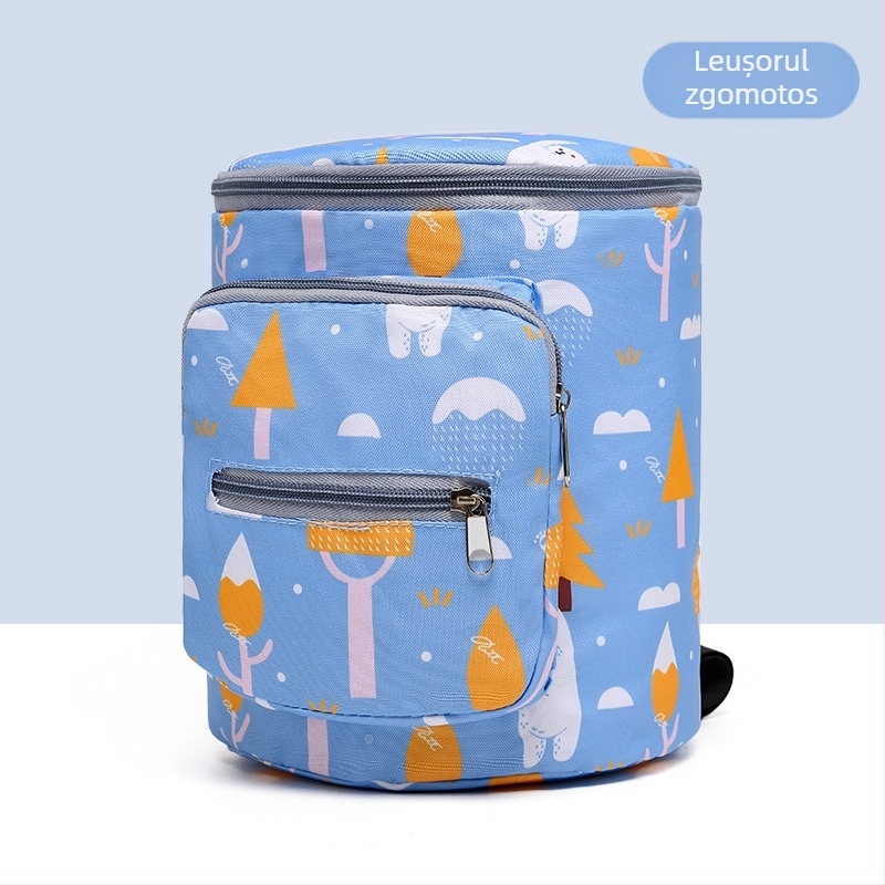 Geantă pentru cărucior cu capacitate mare, impermeabilă Oxford, model cu animale, compatibilă cu cărucior, organizator multifuncțional