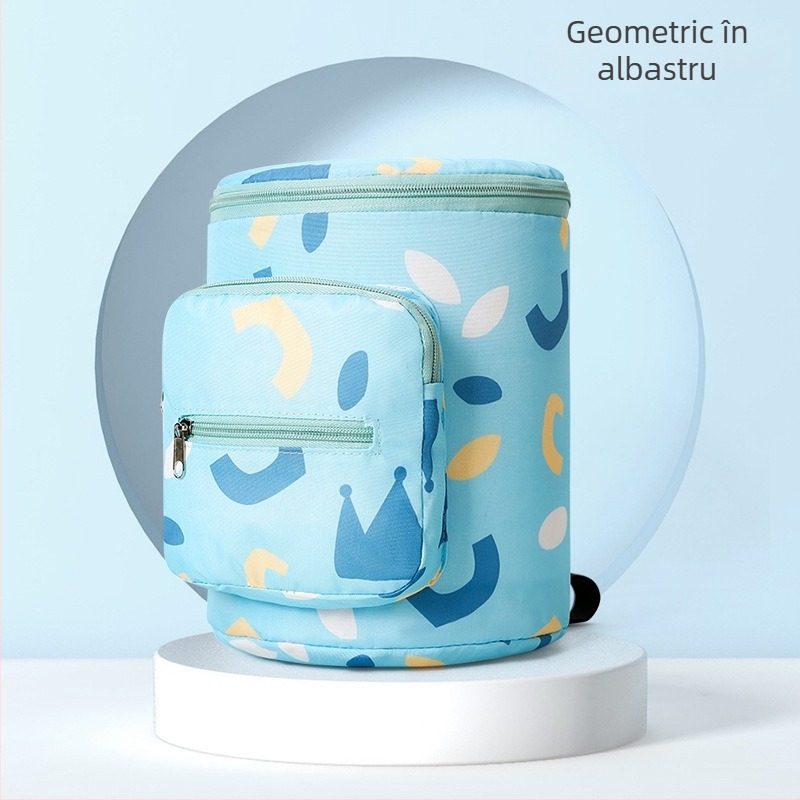 Geantă pentru cărucior cu capacitate mare, impermeabilă Oxford, model cu animale, compatibilă cu cărucior, organizator multifuncțional