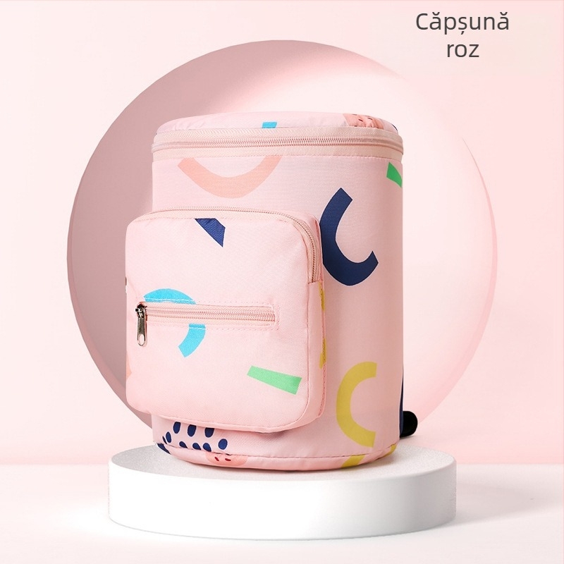 Geantă pentru cărucior cu capacitate mare, impermeabilă Oxford, model cu animale, compatibilă cu cărucior, organizator multifuncțional