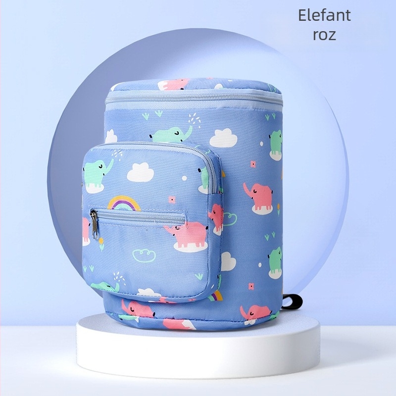 Geantă pentru cărucior cu capacitate mare, impermeabilă Oxford, model cu animale, compatibilă cu cărucior, organizator multifuncțional