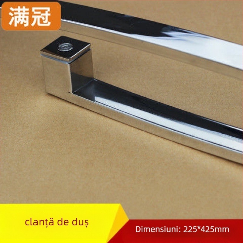 Mâner pentru ușa de duș - din oțel inoxidabil, în formă de L și în formă de șapte, pentru uși din sticlă, clasa 304