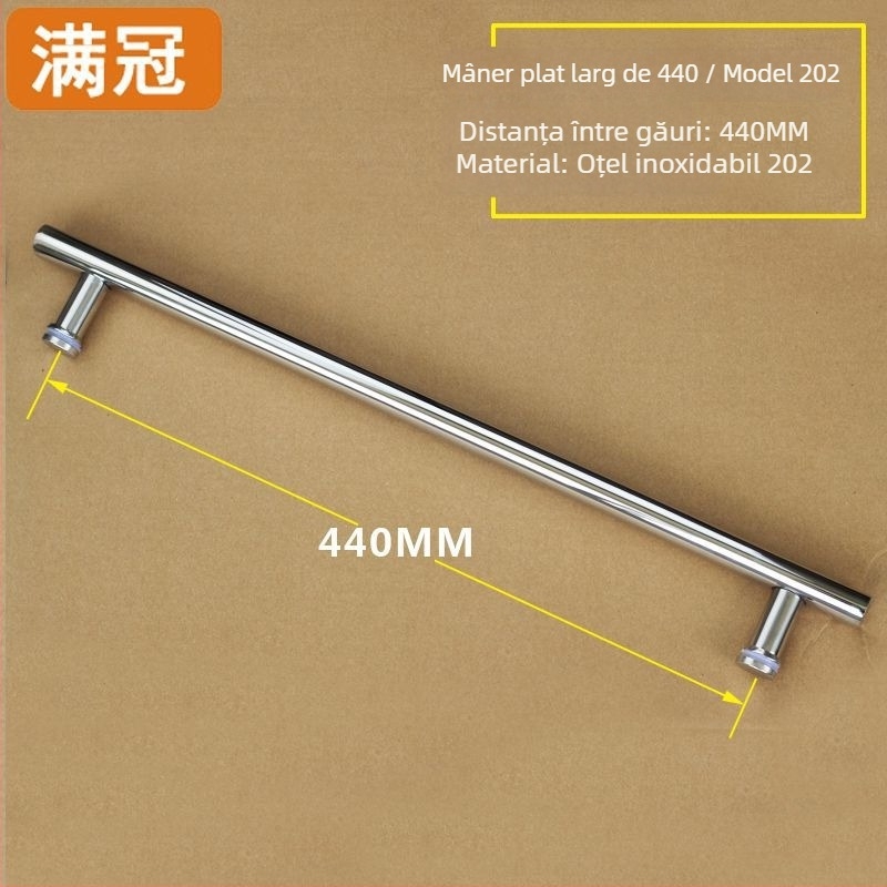 Mâner pentru ușa de duș - din oțel inoxidabil, în formă de L și în formă de șapte, pentru uși din sticlă, clasa 304