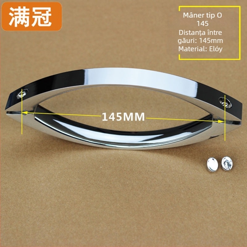 Mâner pentru ușa de duș - din oțel inoxidabil, în formă de L și în formă de șapte, pentru uși din sticlă, clasa 304