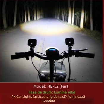 Far LED extern pentru motocicletă electrică – montaj exterior, 25W, 12-80V, sursă LED, model JGY-HBL2, rezistent la apă
