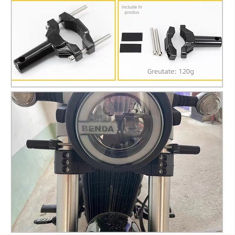 Far LED extern pentru motocicletă electrică – montaj exterior, 25W, 12-80V, sursă LED, model JGY-HBL2, rezistent la apă