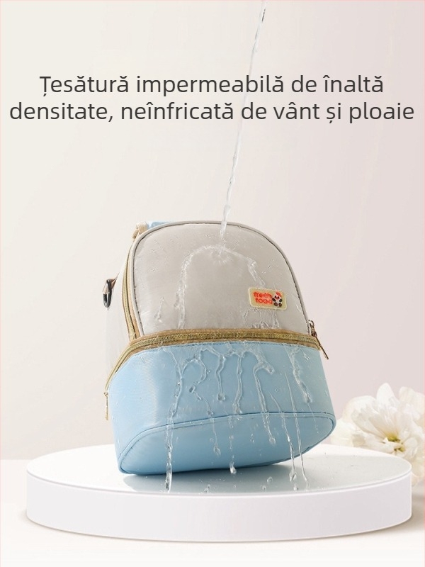 Geantă pentru lapte matern cu răcire pentru muncă, geantă izolată portabilă, geantă multifuncțională mamă-copil, geantă ușoară de umăr, exterior: Oxford, căptușeală: poliester, iarna 2024