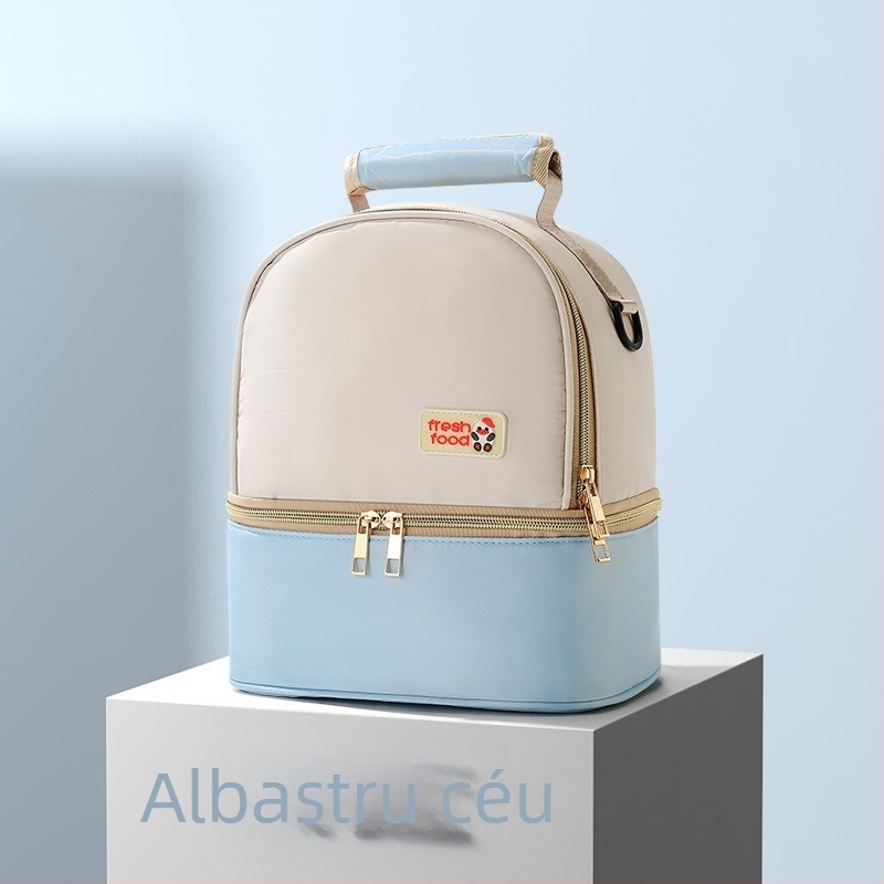 Geantă pentru lapte matern cu răcire pentru muncă, geantă izolată portabilă, geantă multifuncțională mamă-copil, geantă ușoară de umăr, exterior: Oxford, căptușeală: poliester, iarna 2024