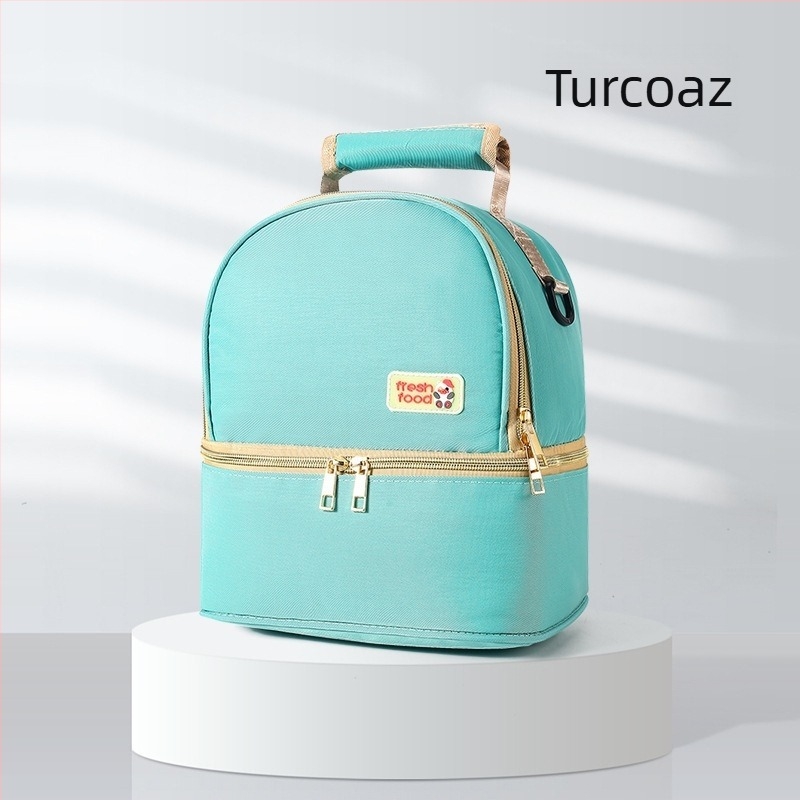 Geantă pentru lapte matern cu răcire pentru muncă, geantă izolată portabilă, geantă multifuncțională mamă-copil, geantă ușoară de umăr, exterior: Oxford, căptușeală: poliester, iarna 2024