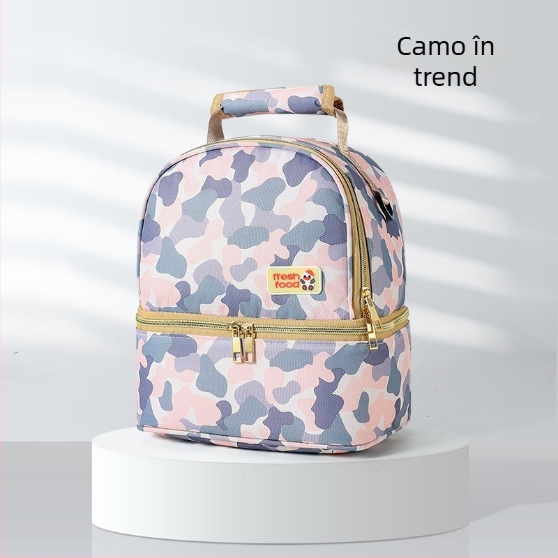 Geantă pentru lapte matern cu răcire pentru muncă, geantă izolată portabilă, geantă multifuncțională mamă-copil, geantă ușoară de umăr, exterior: Oxford, căptușeală: poliester, iarna 2024