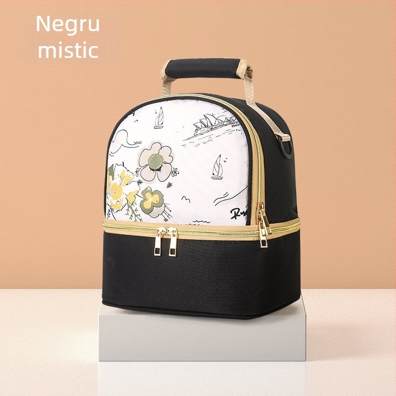 Geantă pentru lapte matern cu răcire pentru muncă, geantă izolată portabilă, geantă multifuncțională mamă-copil, geantă ușoară de umăr, exterior: Oxford, căptușeală: poliester, iarna 2024