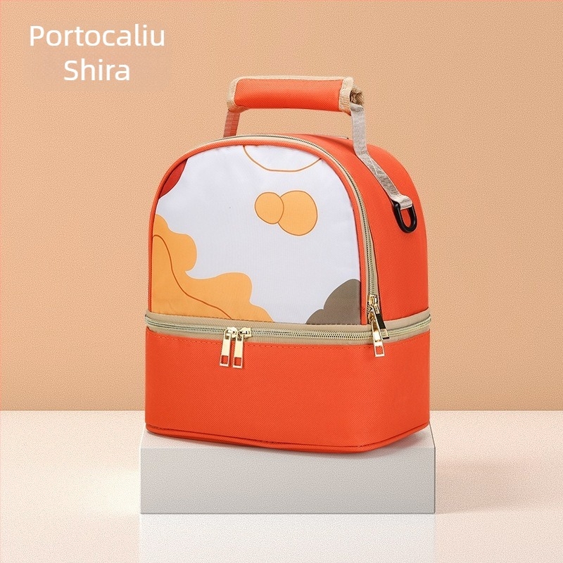 Geantă pentru lapte matern cu răcire pentru muncă, geantă izolată portabilă, geantă multifuncțională mamă-copil, geantă ușoară de umăr, exterior: Oxford, căptușeală: poliester, iarna 2024