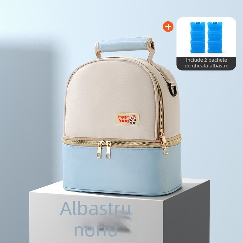 Geantă pentru lapte matern cu răcire pentru muncă, geantă izolată portabilă, geantă multifuncțională mamă-copil, geantă ușoară de umăr, exterior: Oxford, căptușeală: poliester, iarna 2024