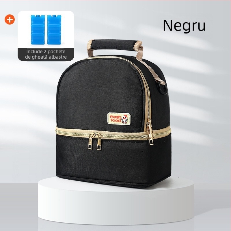 Geantă pentru lapte matern cu răcire pentru muncă, geantă izolată portabilă, geantă multifuncțională mamă-copil, geantă ușoară de umăr, exterior: Oxford, căptușeală: poliester, iarna 2024