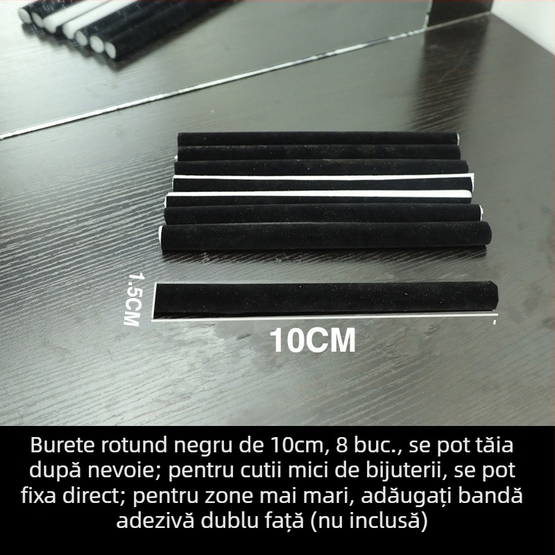 Cutie de bijuterii reglabilă cu sertar, benzi din burete încorporate pentru inele, coliere, cercei, brățări și pandante – anti-oxidare, stil modern minimalist