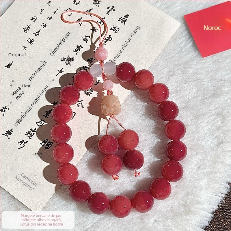 Pandantiv pentru telefon din Bodhi rădăcină, gravură Crystal Joy; modele de insecte; lansare primăvara 2024