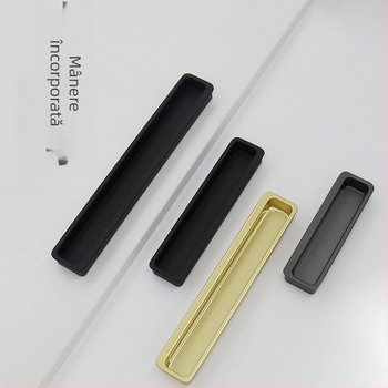 Mâner ascuns pentru ușile glisante - mâner extins ascuns, din aliaj de aluminiu, placare electrolitică, stil minimalist modern