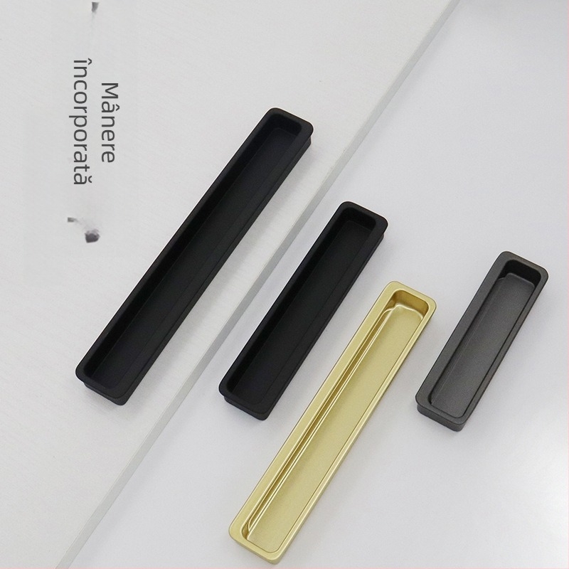 Mâner ascuns pentru ușile glisante - mâner extins ascuns, din aliaj de aluminiu, placare electrolitică, stil minimalist modern