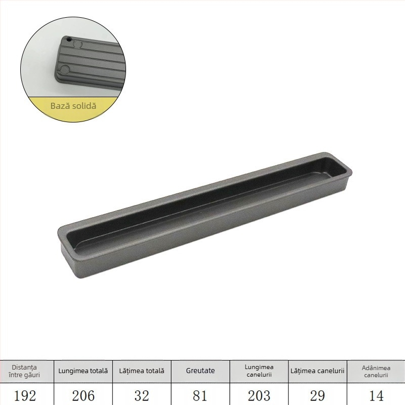 Mâner ascuns pentru ușile glisante - mâner extins ascuns, din aliaj de aluminiu, placare electrolitică, stil minimalist modern