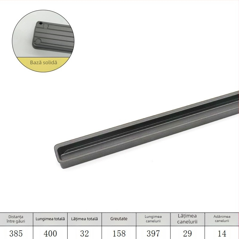 Mâner ascuns pentru ușile glisante - mâner extins ascuns, din aliaj de aluminiu, placare electrolitică, stil minimalist modern