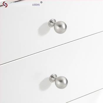 Maner ușă garderob, design rotund-oval, gaură unică, stil Nordic, aliaj zinc, finisaj mat nichelat, turnare prin matriță