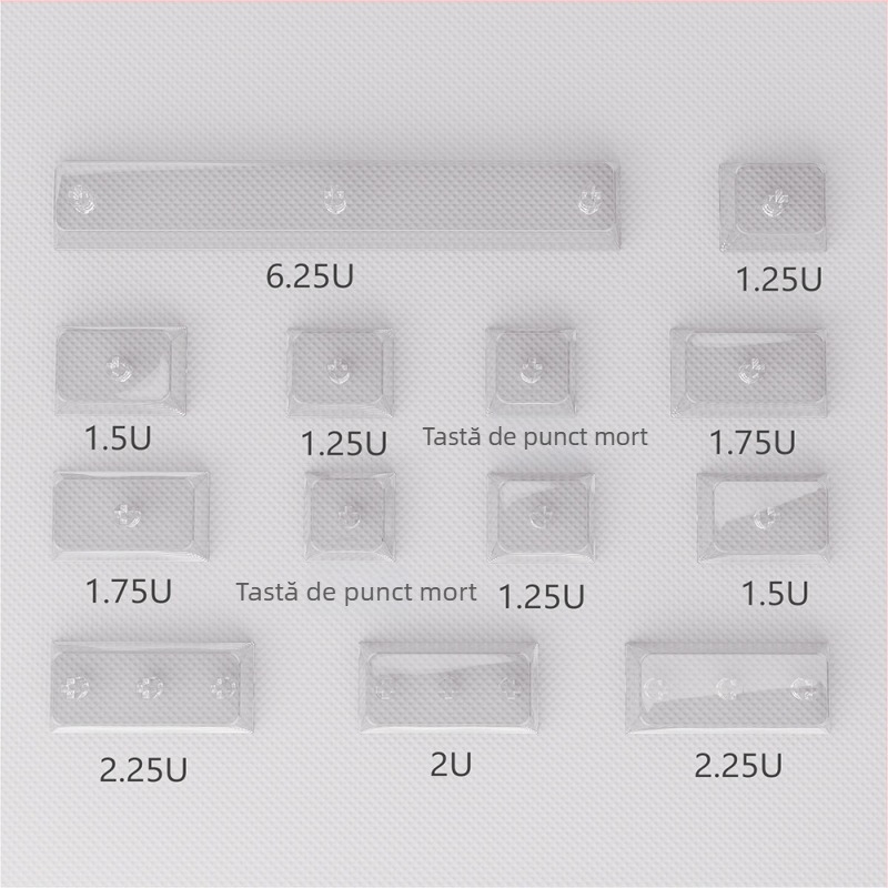 Set capete XDA pentru tastatură mecanică | Material PC | Profil XDA | Compatibil cu switchuri ax verde | Suportă personalizare