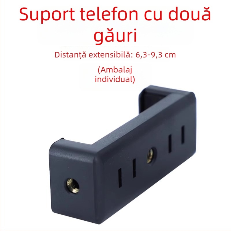 Friendly Suport pentru telefon pentru transmisiile live, trepied cu clips rotativ și gimbal, filmare 360° de deasupra, suport de podea din plastic