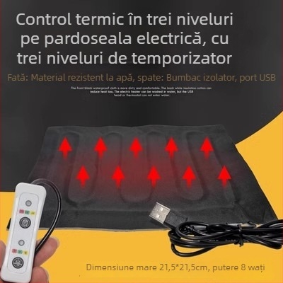 Folie USB încălzitoare — mouse pad, încălzitor pentru mâini și picioare, încălzire electrică 5V, bumbac natural