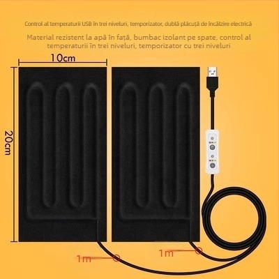 Folie USB încălzitoare — mouse pad, încălzitor pentru mâini și picioare, încălzire electrică 5V, bumbac natural