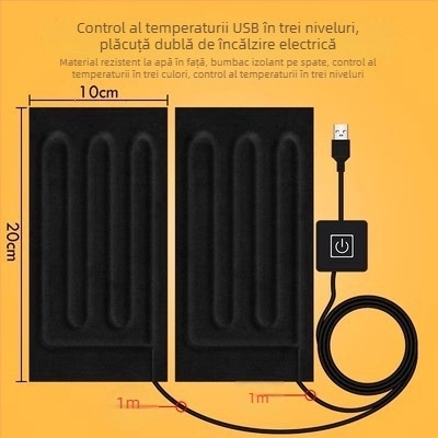 Folie USB încălzitoare — mouse pad, încălzitor pentru mâini și picioare, încălzire electrică 5V, bumbac natural