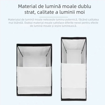 Lumină profesională pentru fotografie cu cap Baorongkou, temperatură duală a luminii, fără reglaj al intensității