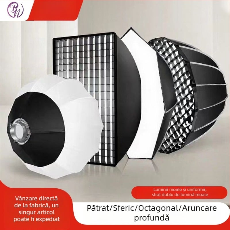 Lumină profesională pentru fotografie cu cap Baorongkou, temperatură duală a luminii, fără reglaj al intensității