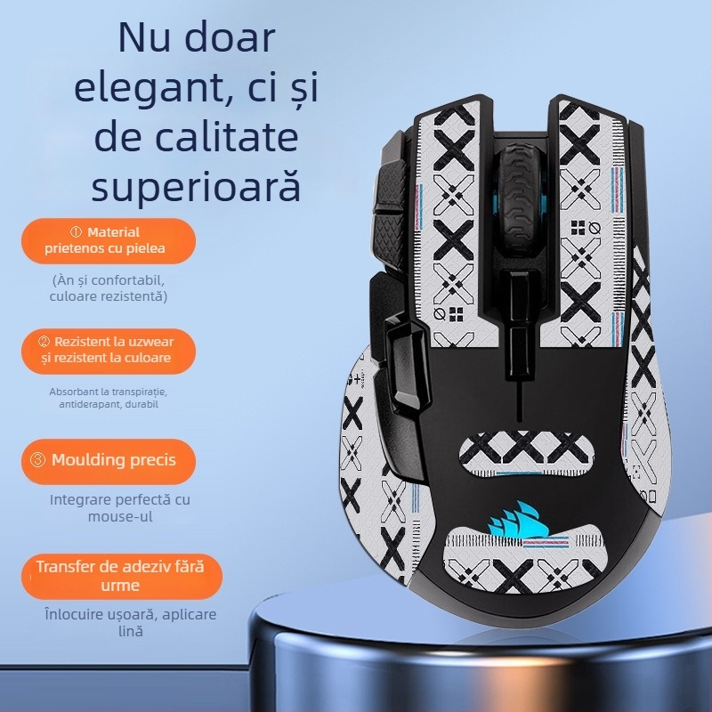 Film protector cu acoperire totală pentru mouse-ul wireless Iron Hand – anti-derapant, absorbant de transpirație, impermeabil și rezistent la uzură