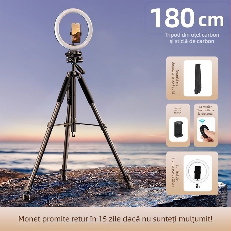 Trepied de cameră din oțel-carbon îngroșat — pentru DSLR și camere fără oglindă — suport triunghiular portabil