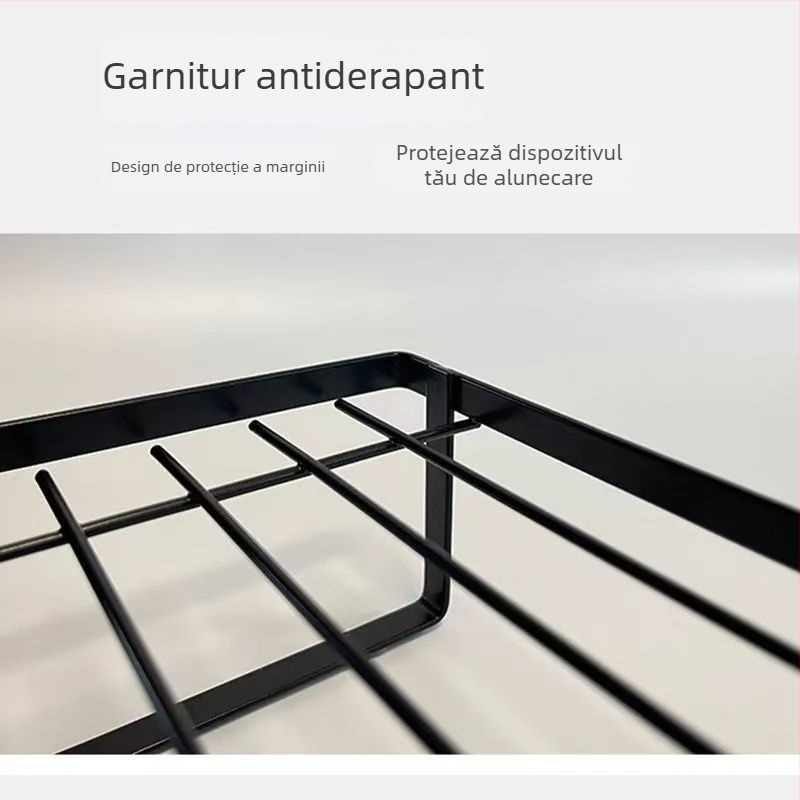Raft de răcire pentru laptop, organizator de birou cu stocare în mai multe niveluri, suport metalic din fier rotativ