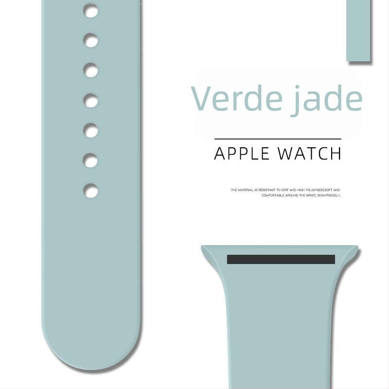 Curea din silicon pentru Apple Watch, cu cataramă buclă unică – Binghong, compatibilă cu Apple Watch, material silicon, dimensiune interfețe personalizabilă, cataramă tip snap