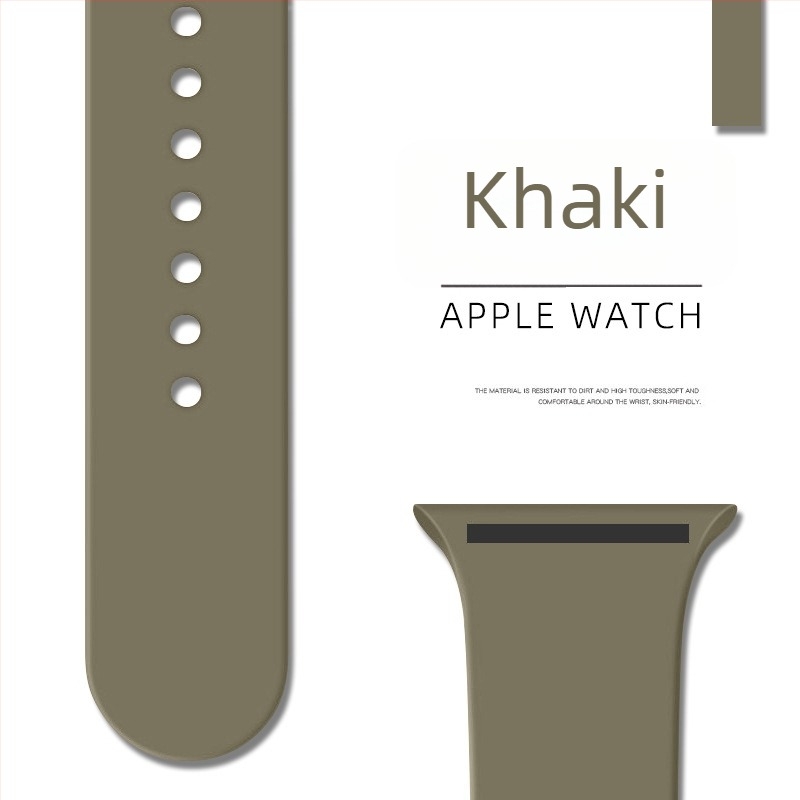 Curea din silicon pentru Apple Watch, cu cataramă buclă unică – Binghong, compatibilă cu Apple Watch, material silicon, dimensiune interfețe personalizabilă, cataramă tip snap