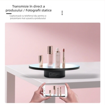 Stand de afișaj rotativ cu suprafață oglindită pentru bijuterii și figurine (ABS turnare prin pulverizare)