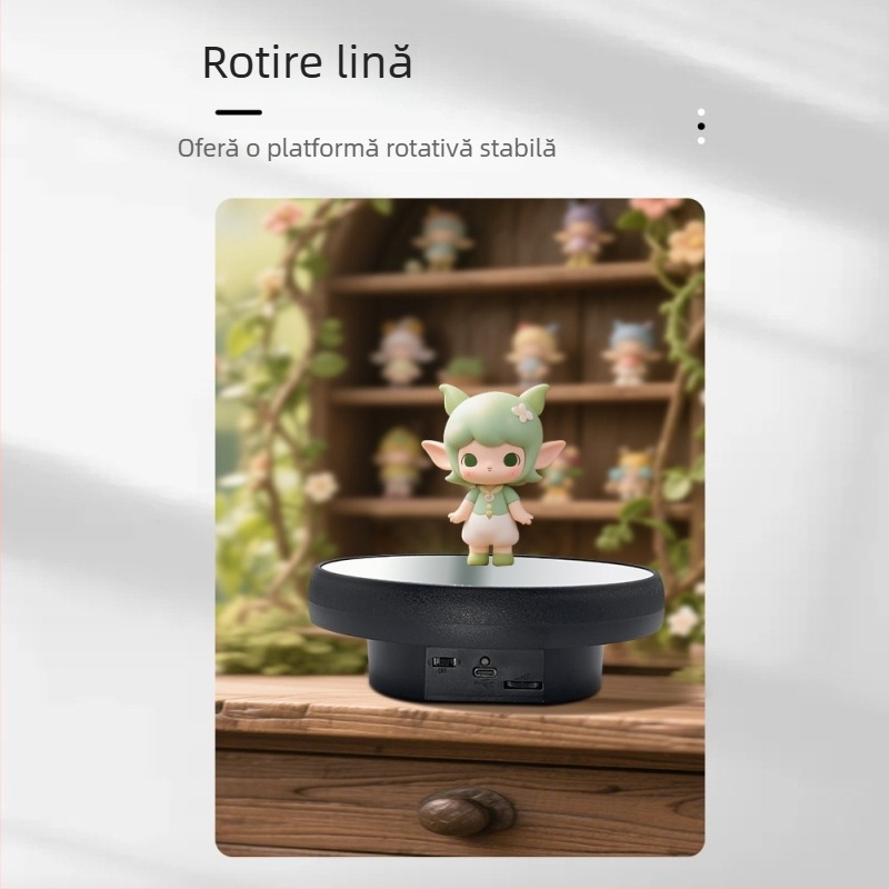 Stand de afișaj rotativ cu suprafață oglindită pentru bijuterii și figurine (ABS turnare prin pulverizare)