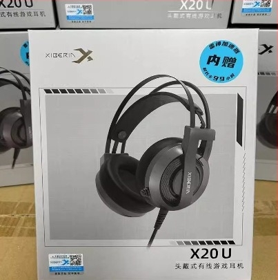 Cască de gaming USB cablată cu difuzoare de 50 mm, microfon încorporat, 20 Hz–20 kHz, compatibil PC