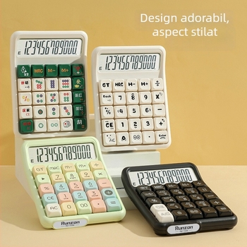 Calculator aritmetic pentru finanțe și birou, model 7258, carcasă ABS, afișaj de 12 cifre, taste mecanice detașibile