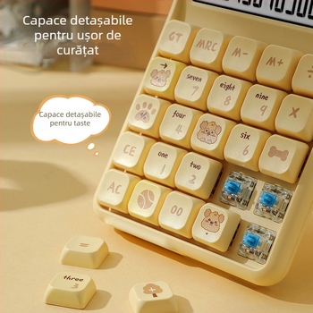 Calculator aritmetic pentru finanțe și birou, model 7258, carcasă ABS, afișaj de 12 cifre, taste mecanice detașibile