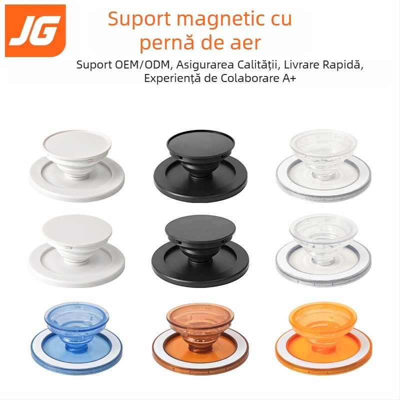 Suport MagSafe pentru telefon cu pernă de aer, portabil, transparent pentru birou
