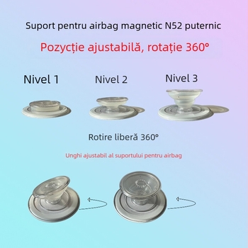 Capac pentru suport magnetic pentru telefon, Snap-on, telescopic pliant, aliaj+PC