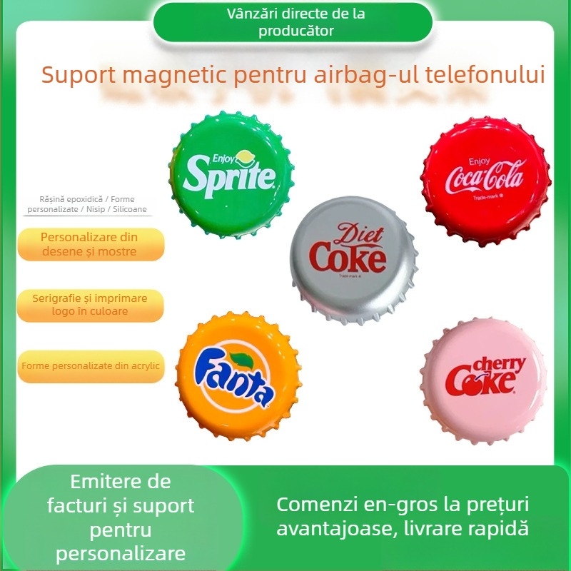 Capac pentru suport magnetic pentru telefon, Snap-on, telescopic pliant, aliaj+PC