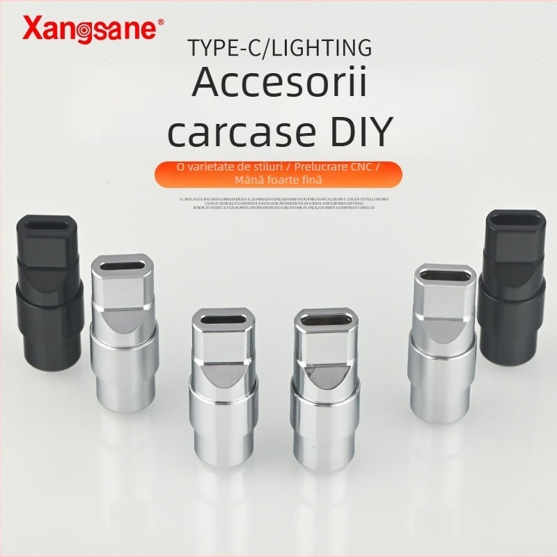 Xangsane XS-T1031 Cablu de date cu interfețe USB/Lightning/Type-C PD, carcasă metalică