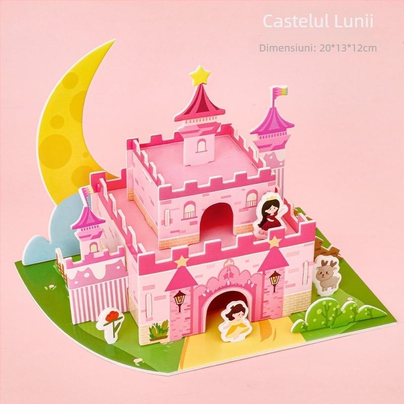 Card 3D din spumă pentru copii 4–6 ani, puzzle educațional DIY cu personalizare a logo-ului