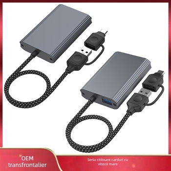 Cititor CFexpress Type-A pentru carduri USB 3.2, 10Gbps, Suportă CF/SD/TF/MicroSD, Carcasă din aliaj de aluminiu