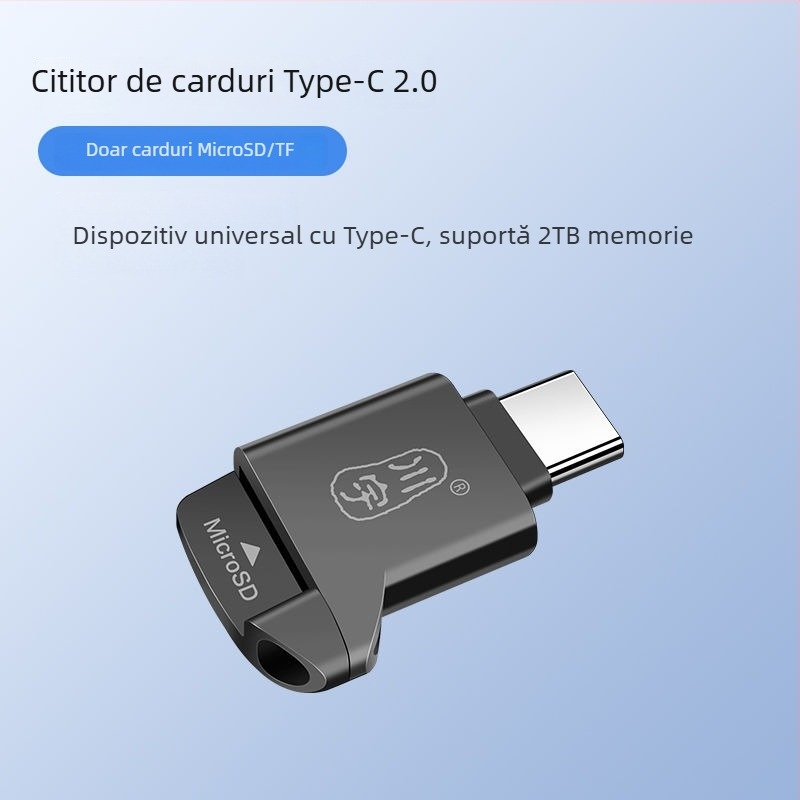 Cititor OTG pentru carduri USB 3.0 de înaltă viteză, interfețe Type-C și USB 2.0, suport TF Card