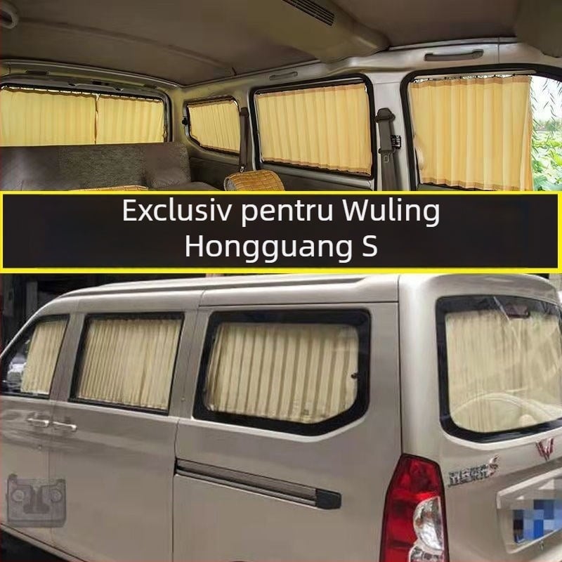 Perdea pentru geam lateral auto pentru furgoneta Wuling Rongguang S, protecție solară, izolație termică, șină cu două canale