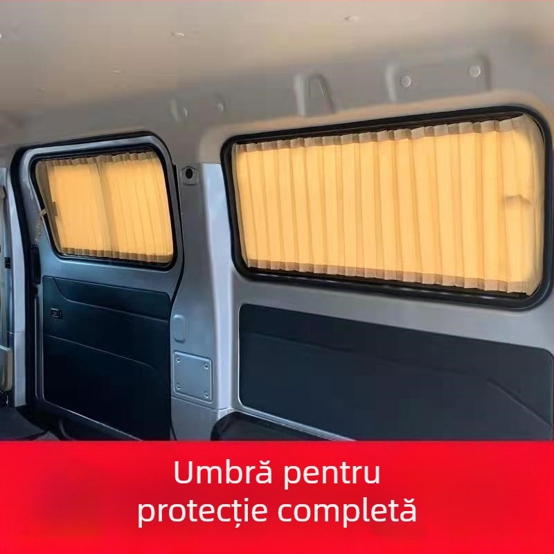 Perdea pentru geam lateral auto pentru furgoneta Wuling Rongguang S, protecție solară, izolație termică, șină cu două canale